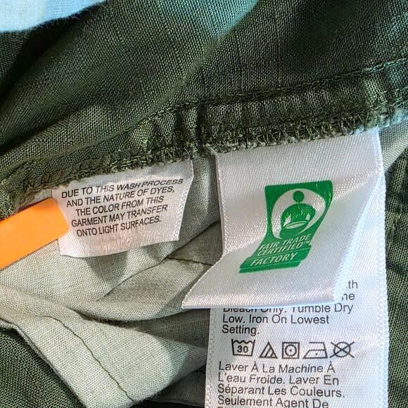 J. Crew Cargo Pants Ripstop Cotton Sz 31 12 Green Straight Leg Crop High Rise - Picture 14 of 15